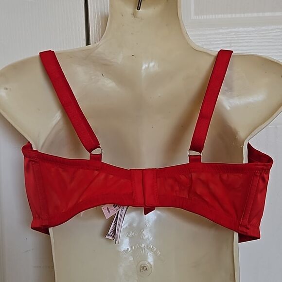 Victoria's Secret Women's Underwire Push-Up Without Padding Bow Bra Red 34DDD - Picture 4 of 16